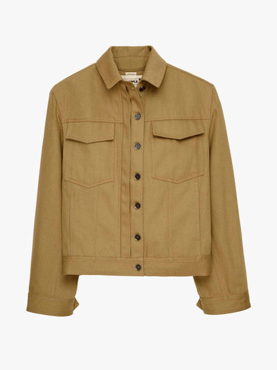 Zara Cotton button-up jacket at Collagerie