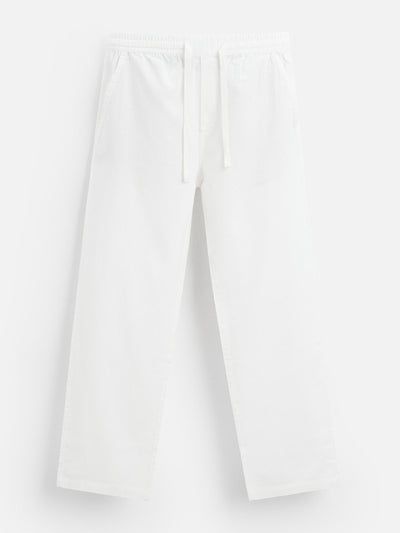 Zara Cotton/linen relaxed fit trousers at Collagerie