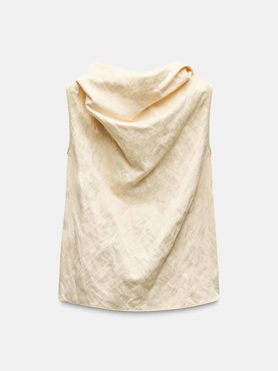 Zara ZW Collection crinkled sleeveless top at Collagerie