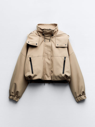 Zara Cropped hooded jacket at Collagerie
