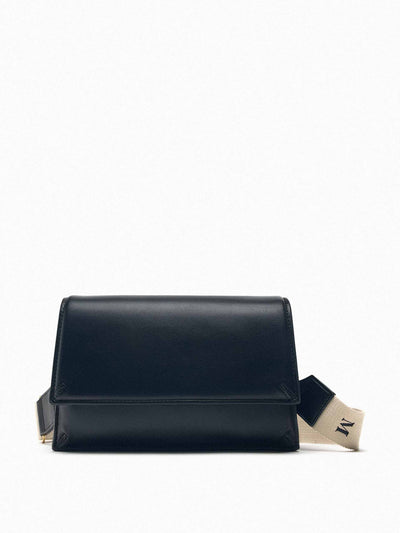 Zara Black crossbody bag with flap at Collagerie