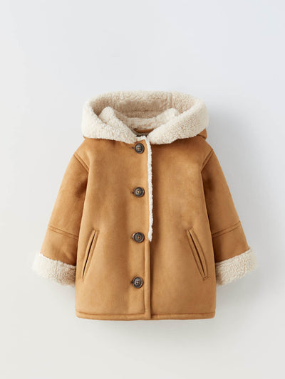 Zara Double sided coat with hood at Collagerie