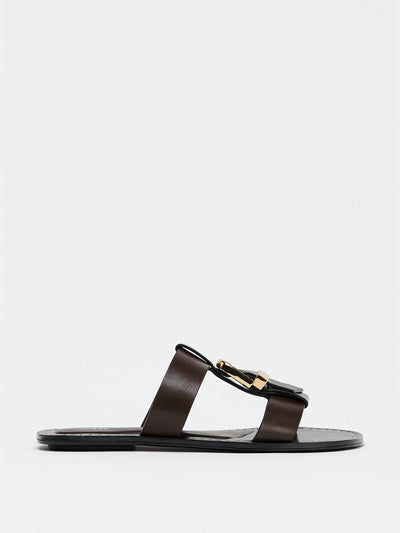 Zara Double-strap flat sandals with buckle at Collagerie