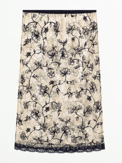 Zara Embroidered lace skirt at Collagerie