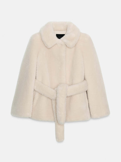 Zara ZW Collection faux-fur belted coat at Collagerie