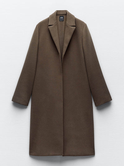 Zara Felt texture coat at Collagerie
