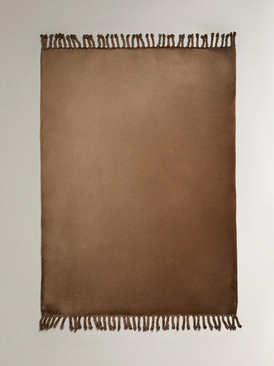 Zara Home Fleece blanket with fringing at Collagerie