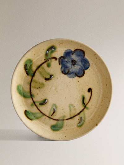 Zara Home Floral earthenware dessert plate at Collagerie