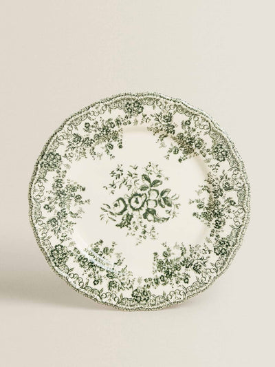 Zara Home Floral earthenware dinner plate at Collagerie