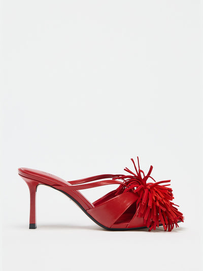 Zara Fringed high-heel sandals at Collagerie