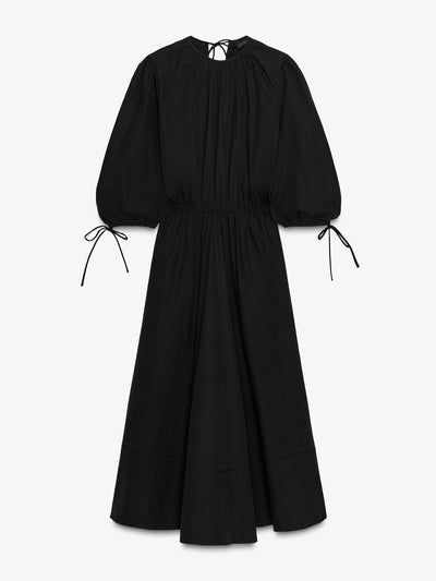 Zara Gathered poplin dress zw collection at Collagerie