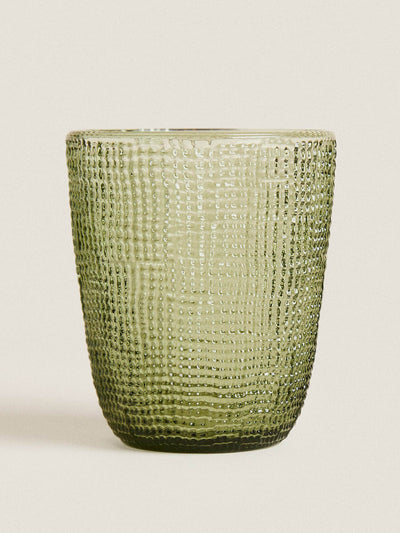 Zara Home Glass tumbler with raised design at Collagerie