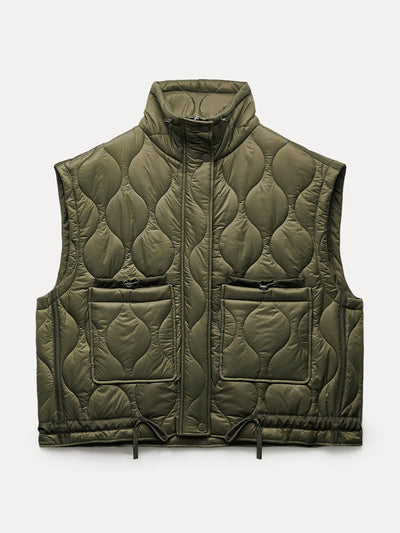Zara Water-repellent puffer gilet at Collagerie
