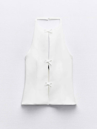 Zara Halter top with bows at Collagerie