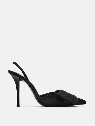 Zara High-heel shoes with bow detail at Collagerie