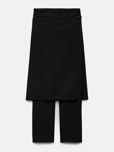 Zara Wrap skirt over trousers at Collagerie