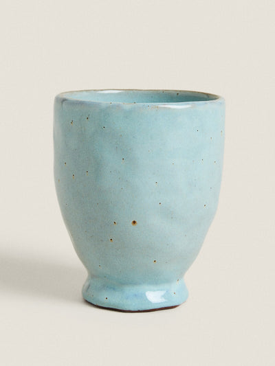 Zara Home Blue ceramic toothbrush holder at Collagerie