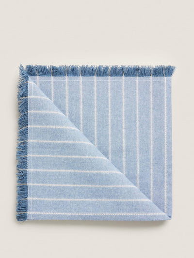 Zara Home Blue striped cotton napkin at Collagerie