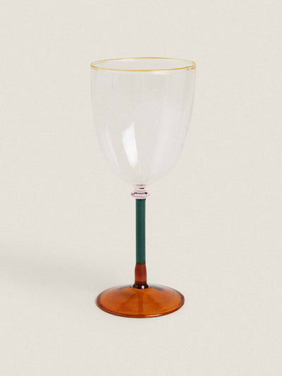 Zara Home Borosilicate glass with coloured stem at Collagerie