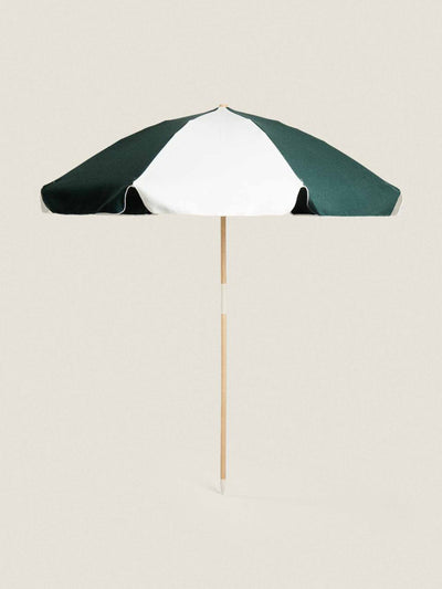 Zara Home Contrast-colored acacia beach umbrella at Collagerie