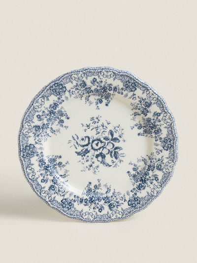 Zara Floral earthenware dinner plate at Collagerie