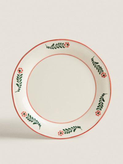 Zara Home Floral earthenware dinner plate at Collagerie