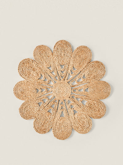 Zara Home Flower esparto placemat at Collagerie