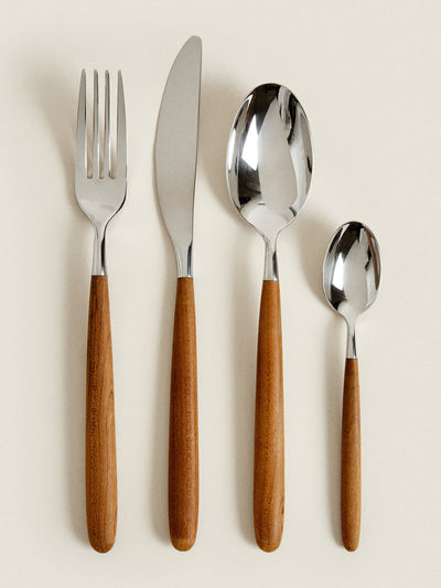 Zara Home Maple cutlery (4-piece set) at Collagerie