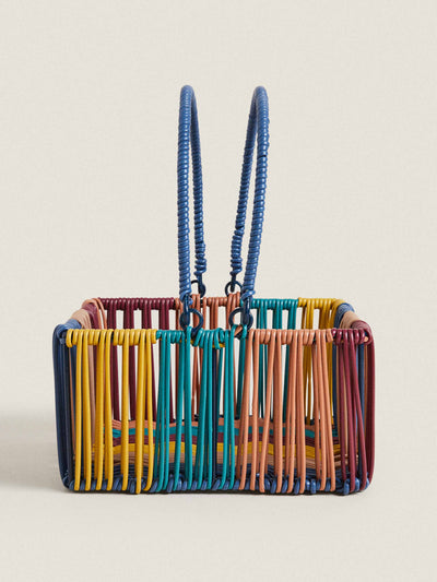 Zara Multicoloured woven basket handle at Collagerie