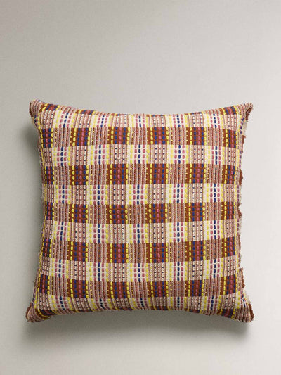 Zara Home x Collagerie Textured cotton floor cushion at Collagerie