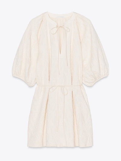 Zara Jacquard dress with belt at Collagerie