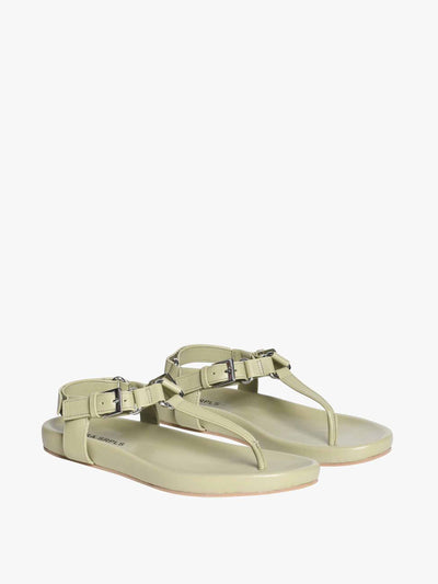 Zara Flat leather sandals at Collagerie