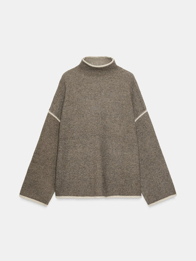 Zara Knit jumper with contrast trims at Collagerie