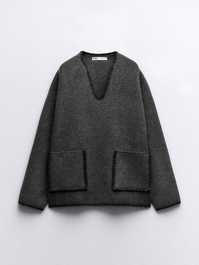 Arket Boiled wool sweatshirt at Collagerie