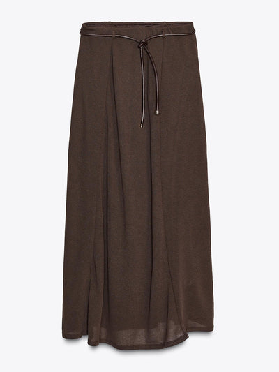 Zara Knitted cut-out skirt with belt at Collagerie