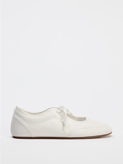 Zara Lace-up ballet flats at Collagerie