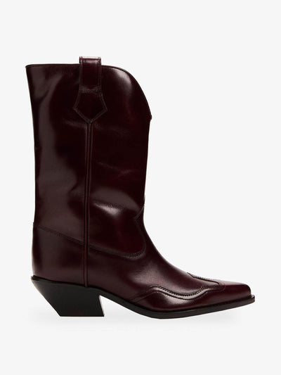 Zara Leather cowboy boots at Collagerie