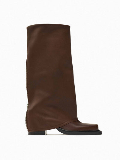 Zara Leather gaiter boots at Collagerie