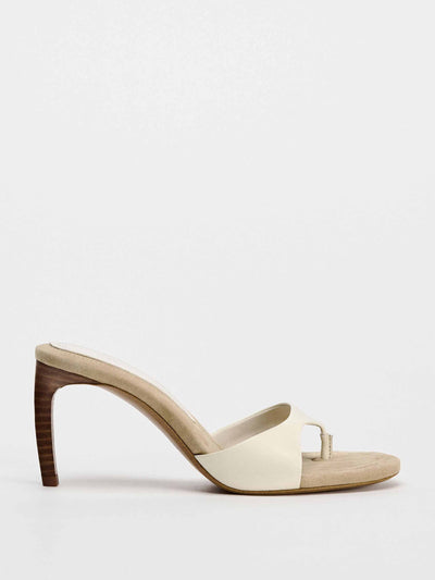 Zara Leather heeled mules at Collagerie