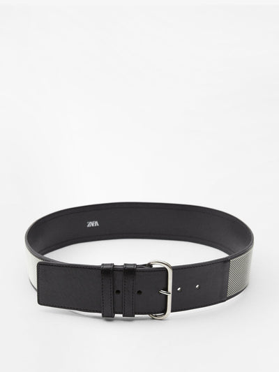 Zara Leather metal mesh belt at Collagerie