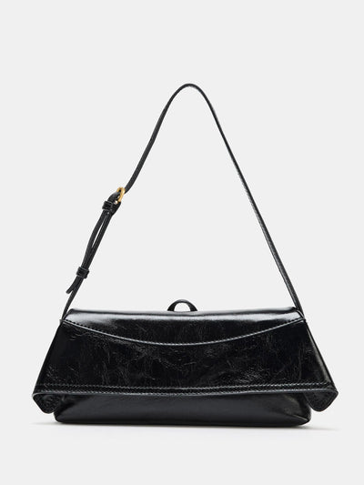 Zara Leather shoulder bag with flap at Collagerie