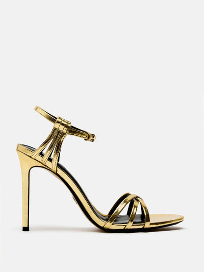 Zara Leather strappy sandals at Collagerie