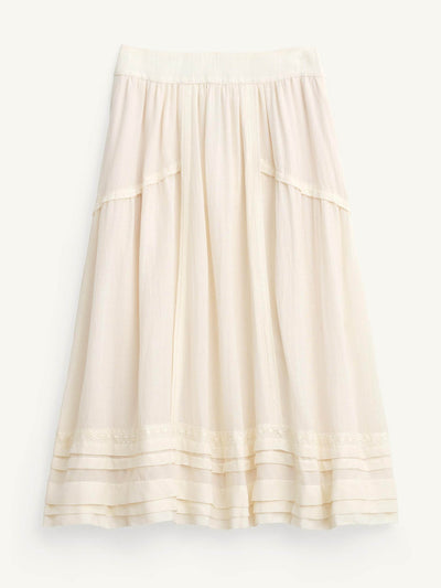 Zara Limited edition lace trim wool skirt at Collagerie