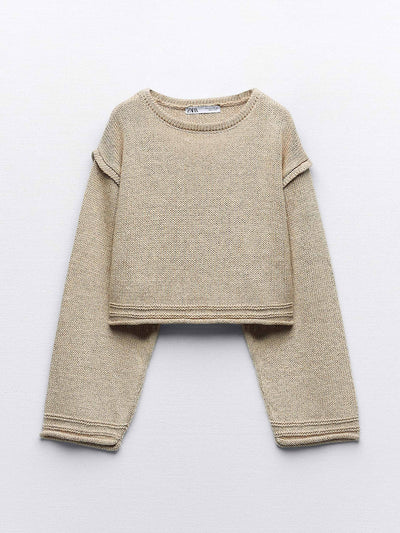 Zara Linen lend knit sweater at Collagerie