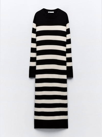 Zara Round neck long dress at Collagerie