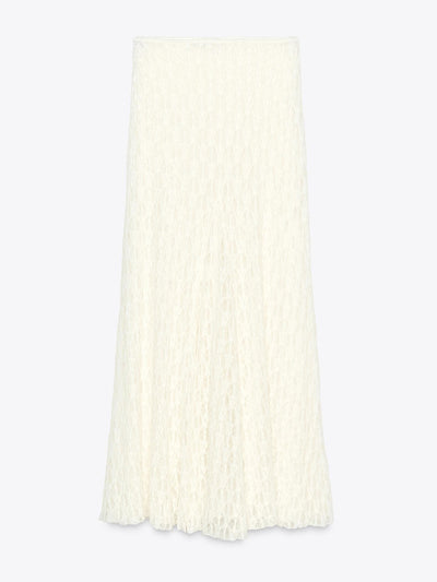Zara Long lace skirt at Collagerie