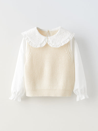 Zara Poplin knit sweater at Collagerie