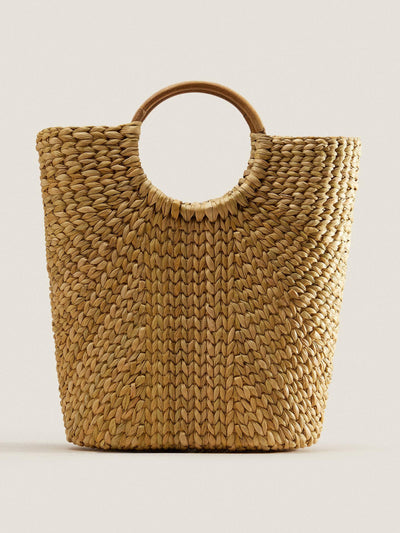 Zara Medium rattan tote bag at Collagerie