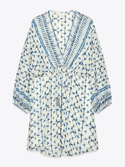 Zara Metallic thread printed dress at Collagerie