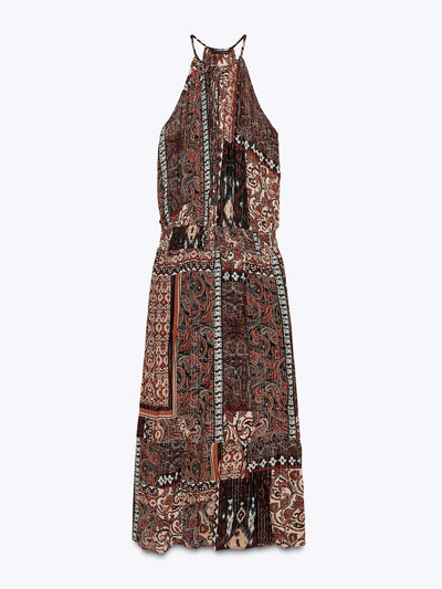 Zara Metallic thread printed dress at Collagerie